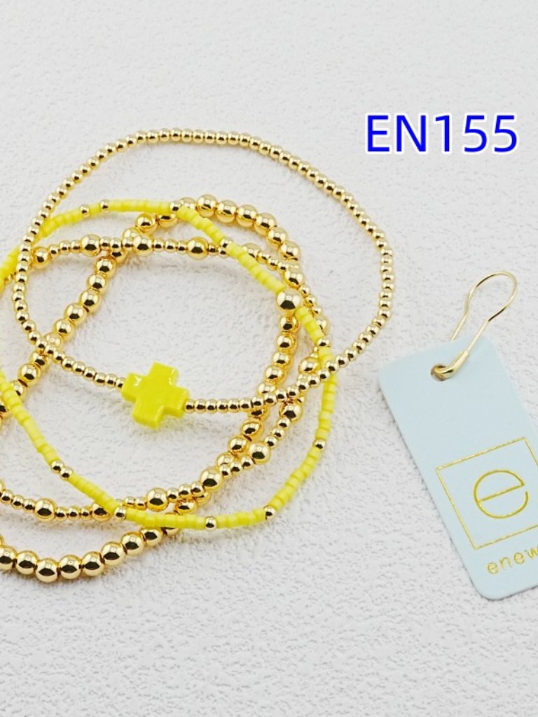 Enewton Colorful Cross Bracelet Set